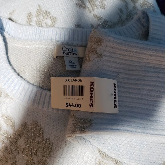 NWT Croft & Barrow cozy soft comfortable Lurex sweater Size XX Large - Picture 4 of 7